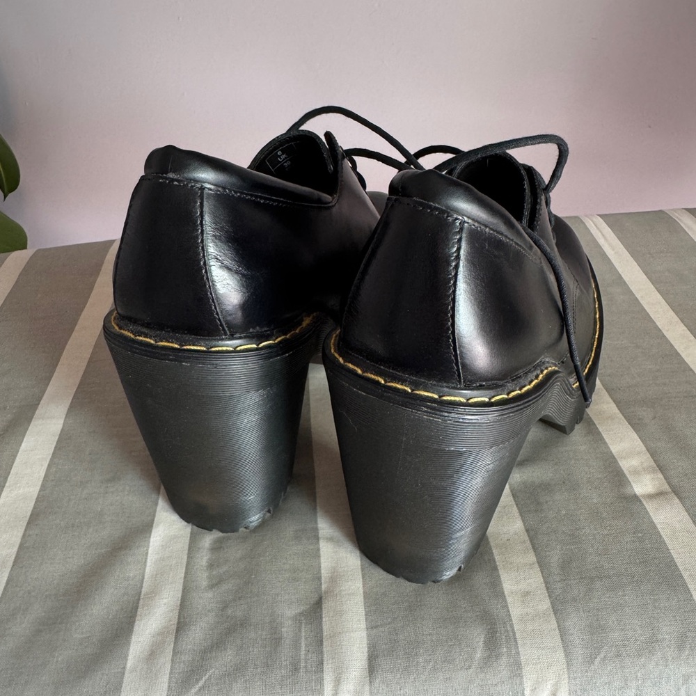 Dr. Martens Black Platform 4-hole Lace-Up Shoes - Picture 3 of 11